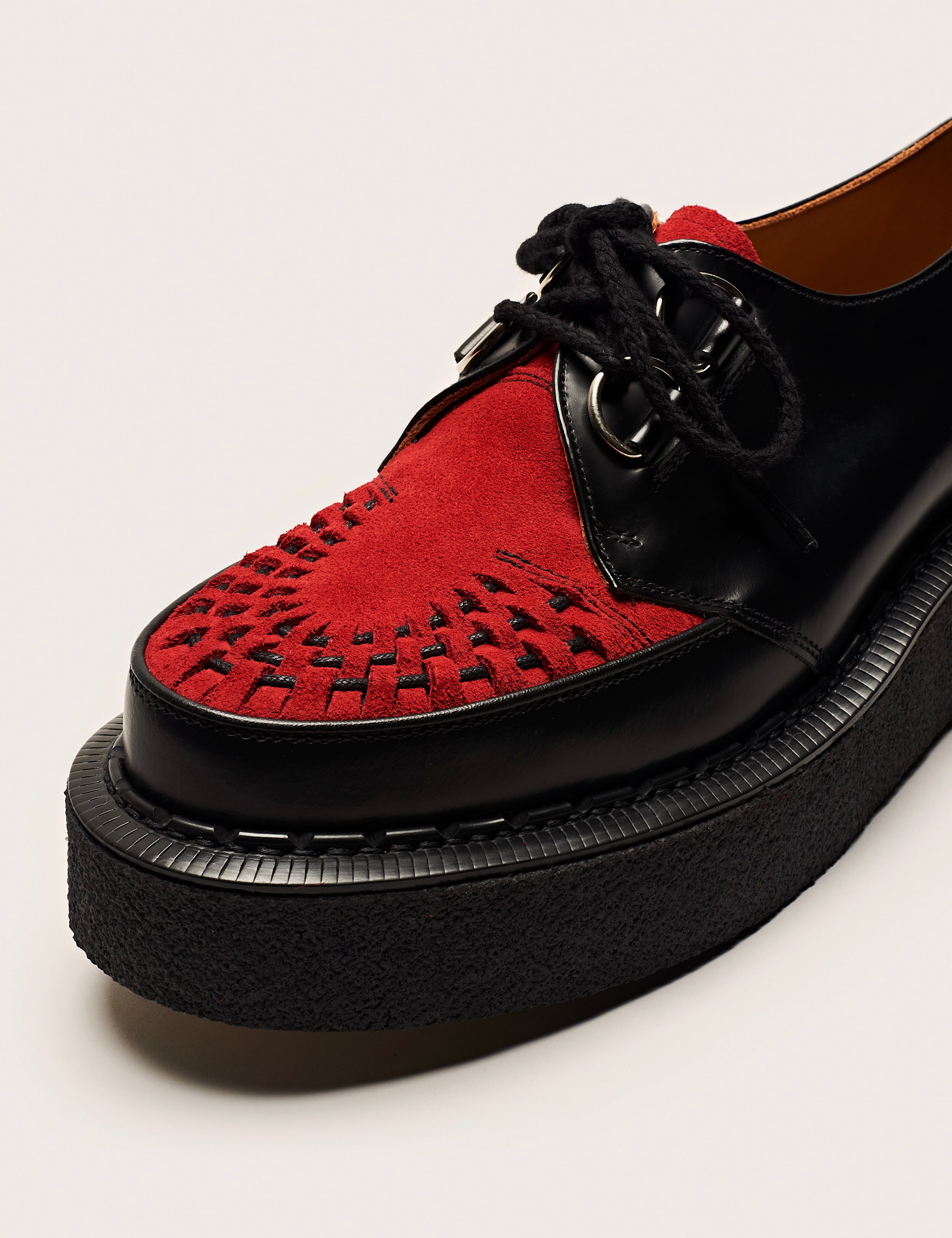 Skipton Black/Red Suede – George Cox