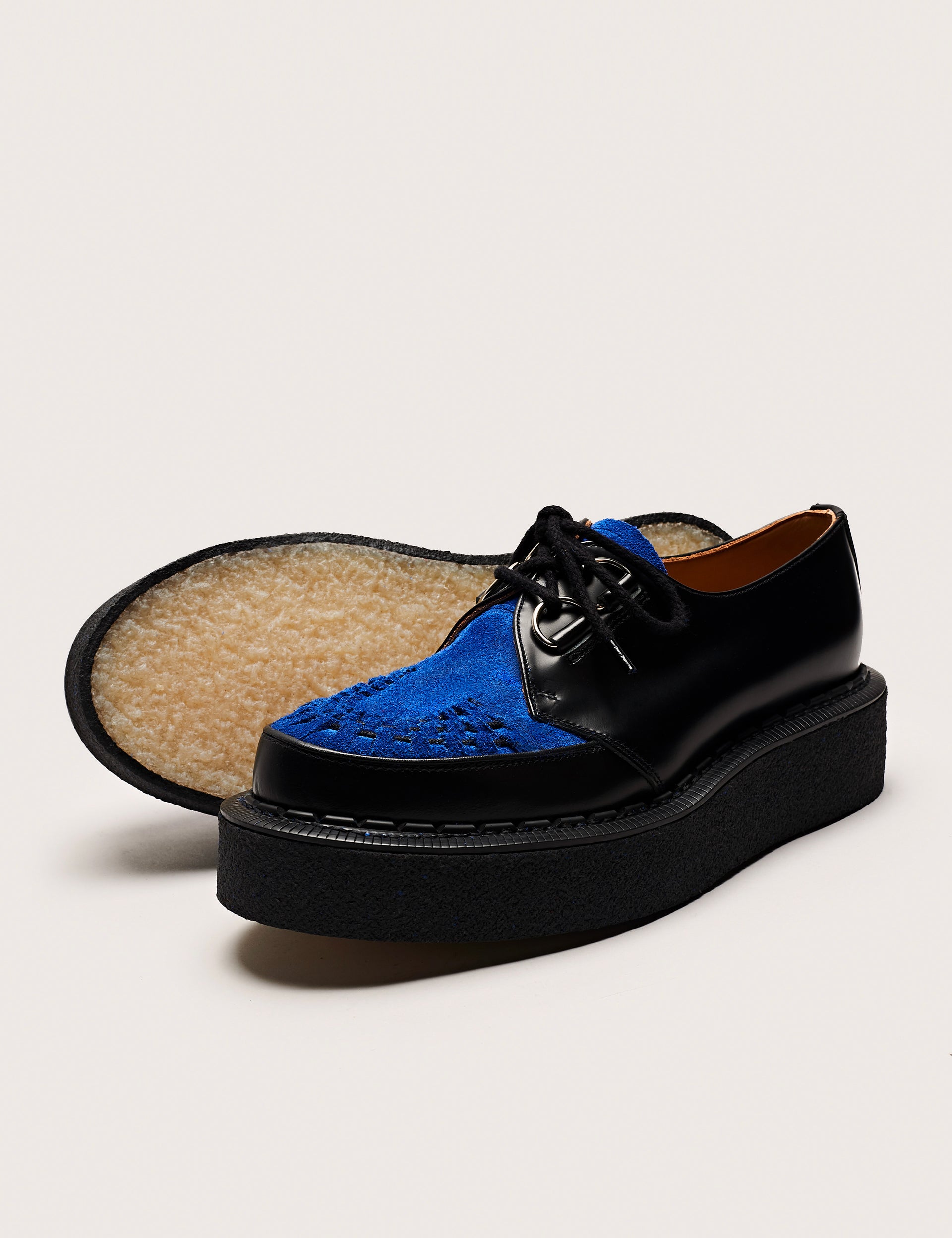 Skipton Black/Royal Blue Suede Three Quarters